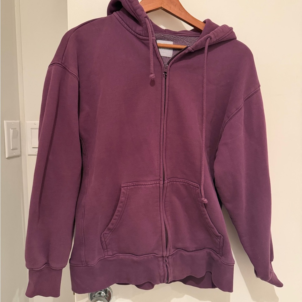TNA Plum CozyAF Fleece Zip Hoodie